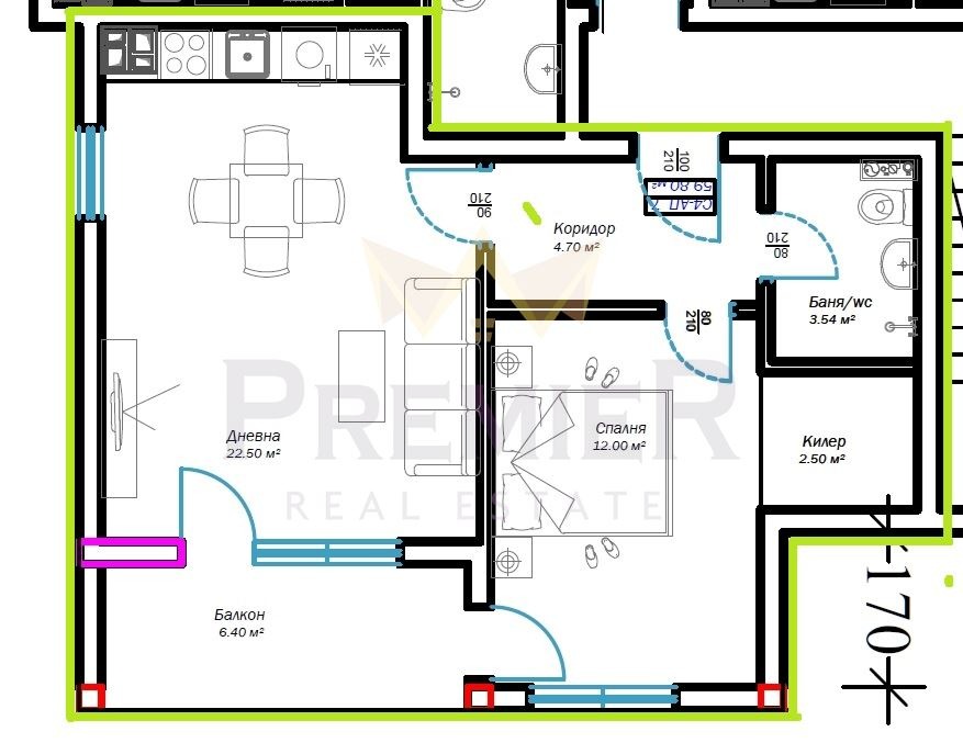 Продава 2-СТАЕН, гр. Варна, м-т Пчелина, снимка 5 - Апартаменти - 53900110