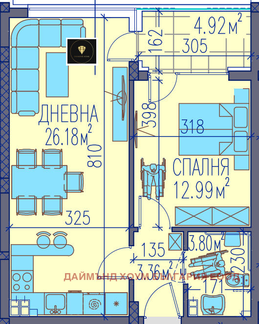 Til salg  1 soveværelse Plovdiv , Trakiya , 71 kvm | 28693919 - billede [2]