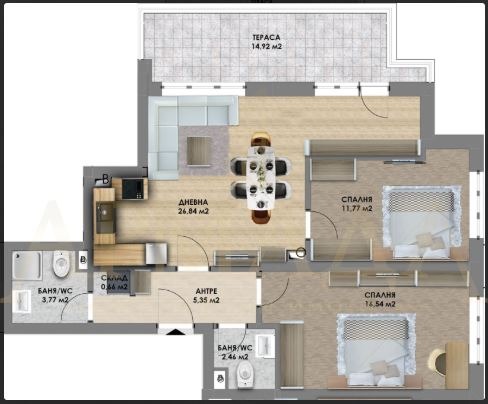 Продава  3-стаен, град Пловдив, Христо Смирненски •  109 830 EUR • ID 48890171 — holmes.bg - [1] 