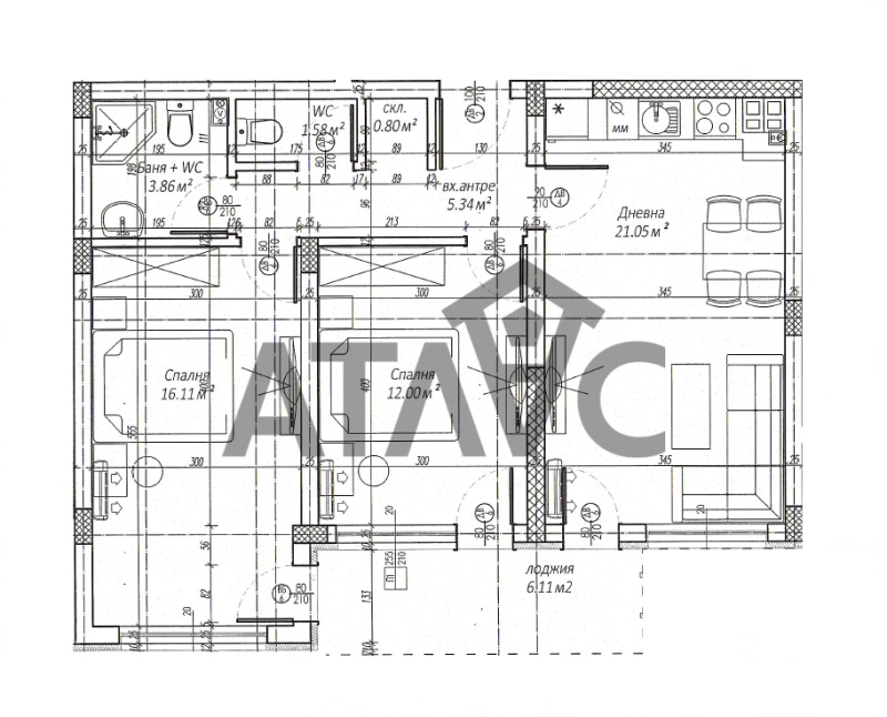 À vendre  2 chambres Plovdiv , Belomorski , 91 m² | 38931671 - image [2]