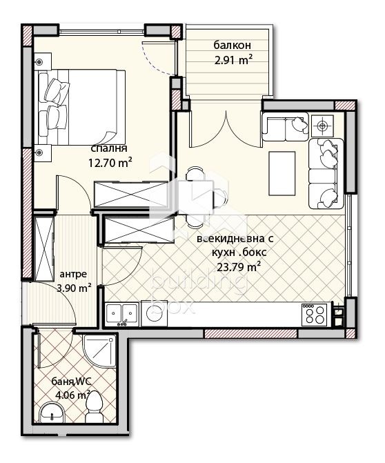 Zu verkaufen  1 Schlafzimmer Warna , Wladislaw Warnentschik 1 , 67 qm | 78182050