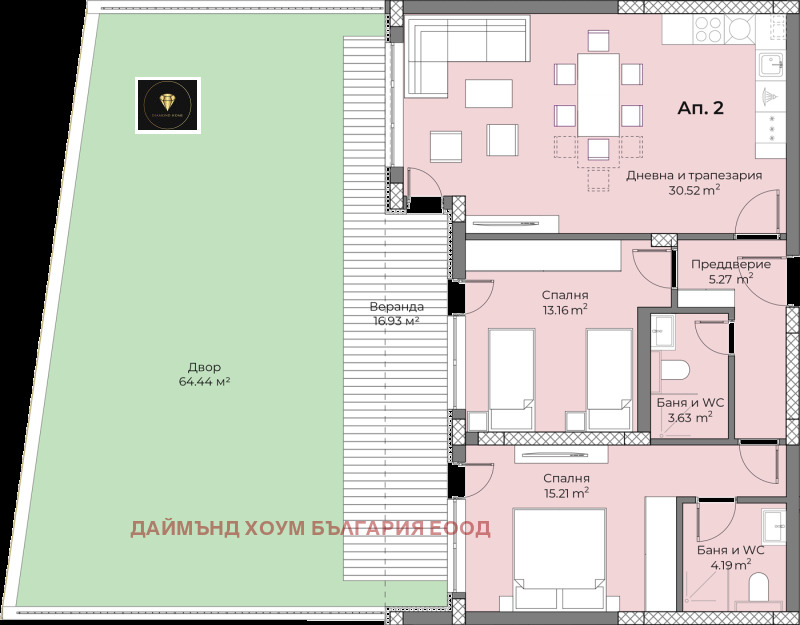 Продава 3-СТАЕН, гр. Пловдив, Беломорски, снимка 2 - Aпартаменти - 48441600