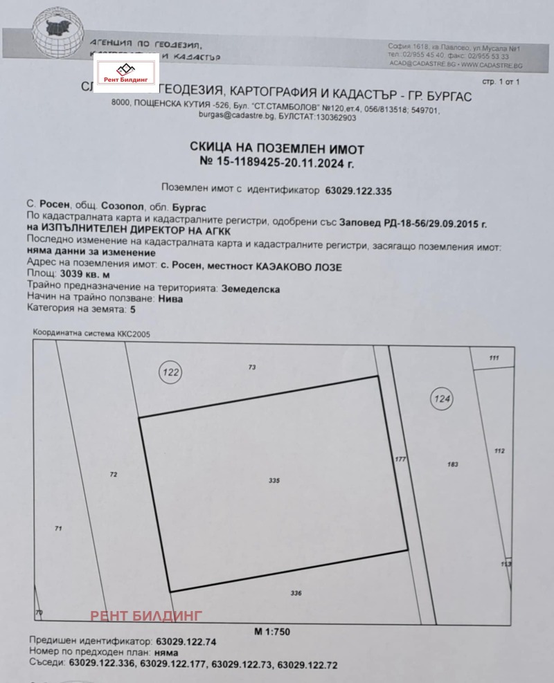 На продаж  Сюжет область Бургас , Росен , 3039 кв.м | 43406570