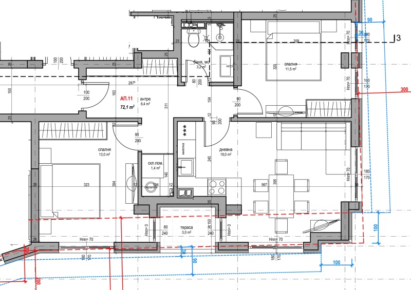 Продава  3-стаен град София , Слатина , 86 кв.м | 65261892 - изображение [3]