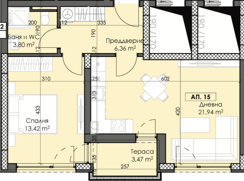 En venta  1 dormitorio Plovdiv , Trakiya , 73 metros cuadrados | 25017225