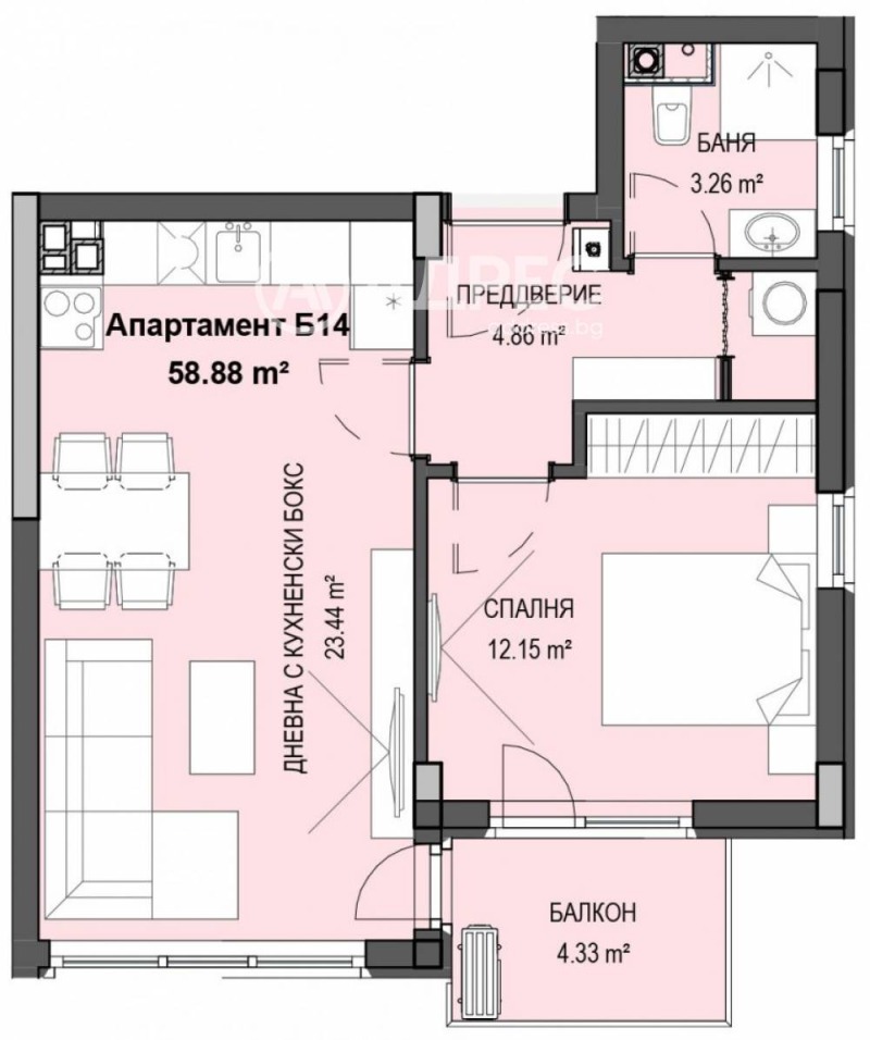 Продава 2-СТАЕН, гр. София, Кръстова вада, снимка 3 - Апартаменти - 52202129