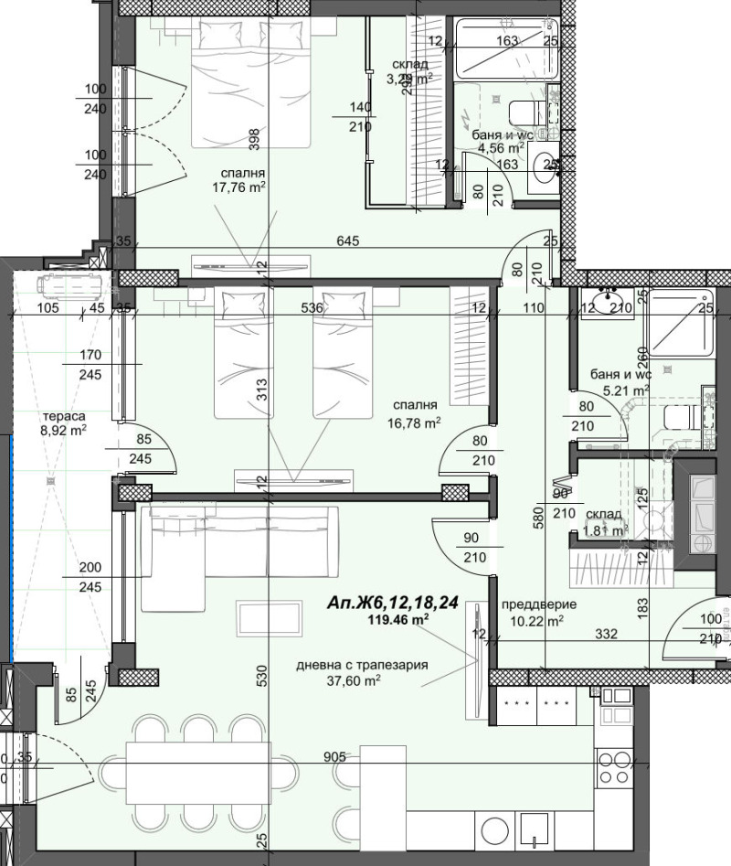 Продава 3-СТАЕН, гр. Пловдив, Тракия, снимка 3 - Aпартаменти - 49472904