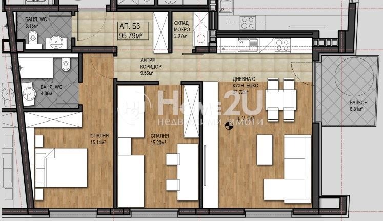 Na prodej  2 ložnice Sofia , Krastova vada , 120 m2 | 15060724 - obraz [11]