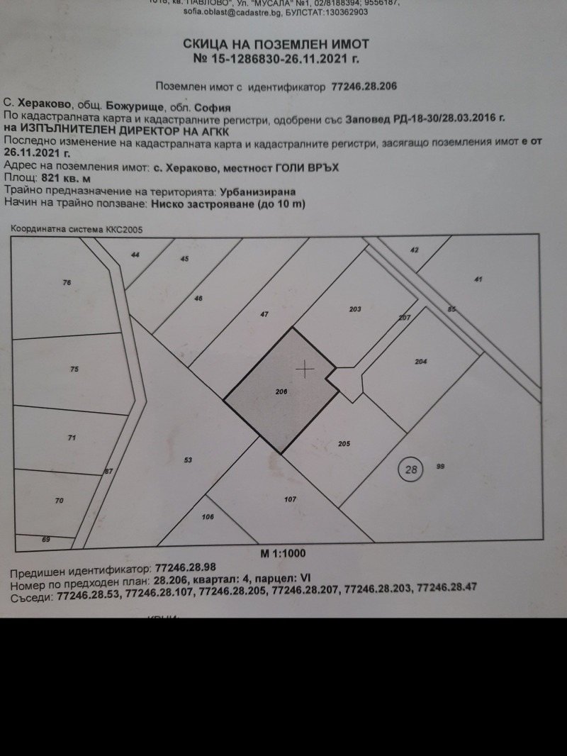 Продава ПАРЦЕЛ, гр. Божурище, област София област