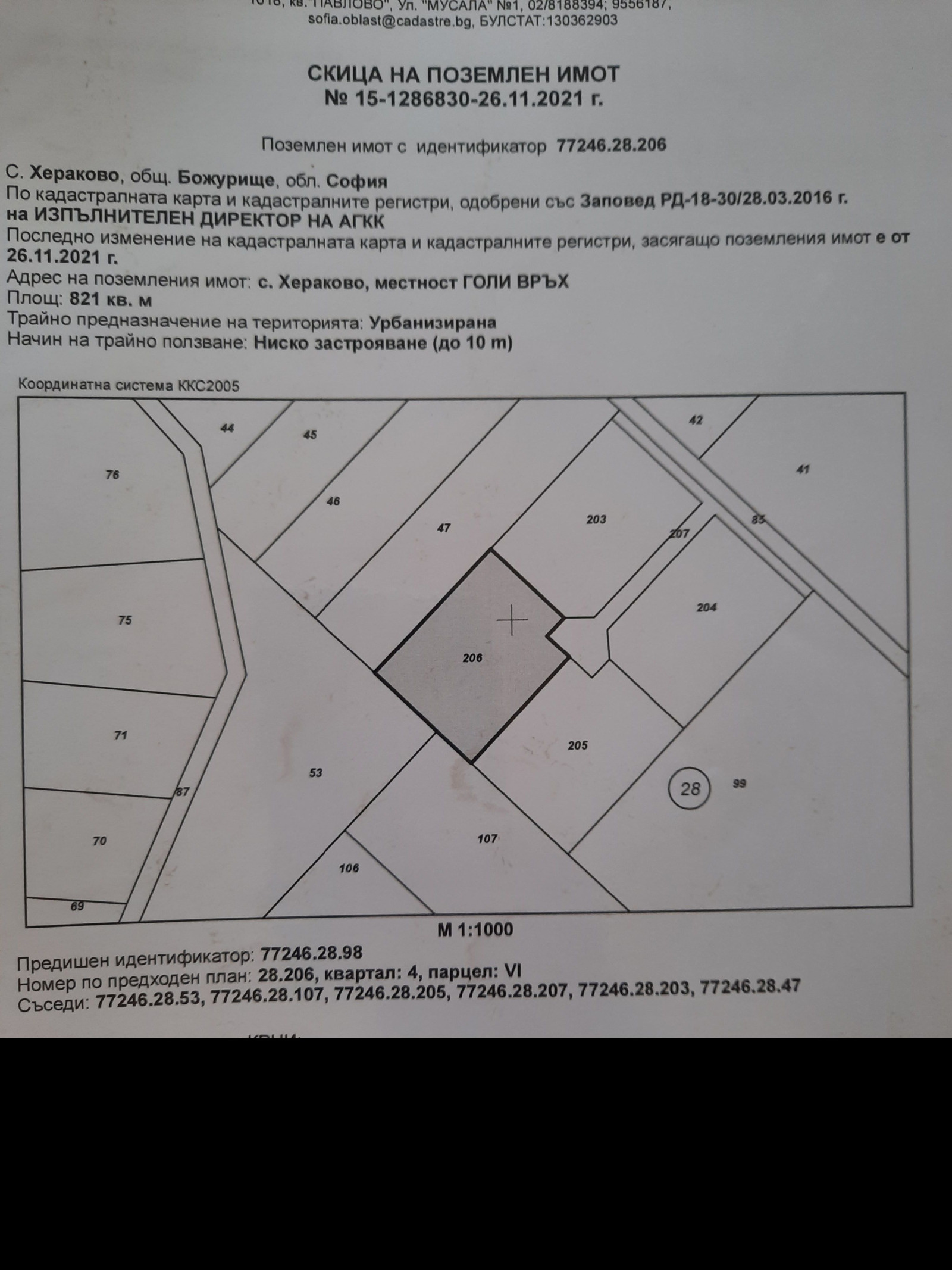 Продава ПАРЦЕЛ, гр. Божурище, област София област