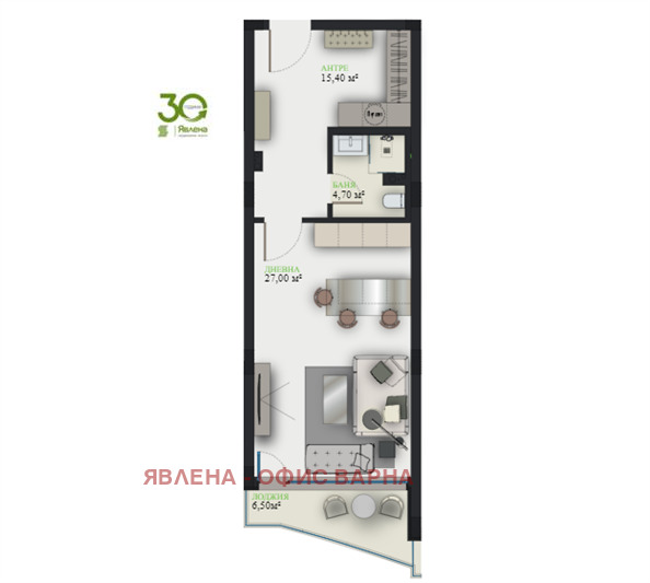 Продава 1-СТАЕН, гр. Варна, к.к. Чайка, снимка 4 - Aпартаменти - 46951351