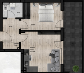 1 Schlafzimmer Kjutschuk Parisch, Plowdiw