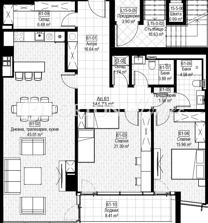 Zu verkaufen  2 Schlafzimmer Sofia , Mladost 3 , 169 qm | 30289411 - Bild [13]