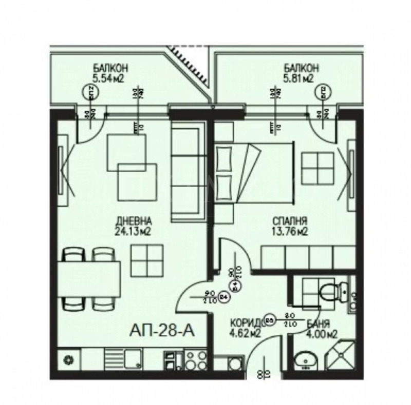À vendre  1 chambre Sofia , Dragalevtsi , 77 m² | 12351161 - image [2]