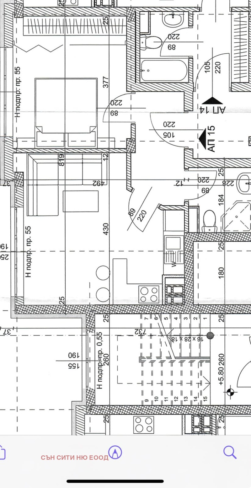 Till salu  1 sovrum Sofia , Manastirski livadi , 52 kvm | 60595175 - bild [4]