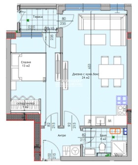 Продава 2-стаен град Пловдив Тракия - [1] 