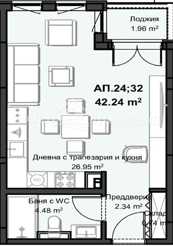 Продава 1-СТАЕН, гр. Пловдив, Христо Смирненски, снимка 2 - Апартаменти - 53707429
