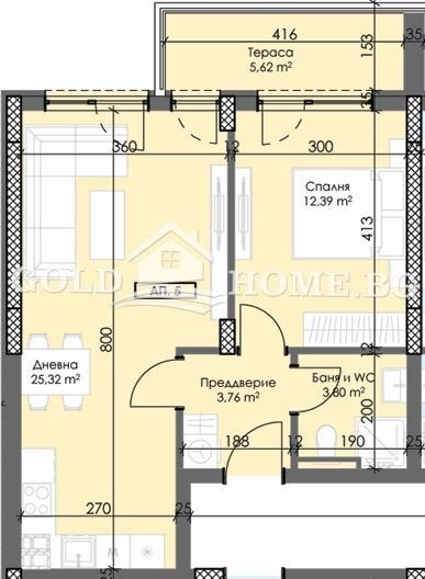 Till salu  1 sovrum Plovdiv , Trakija , 58 kvm | 33164012 - bild [5]