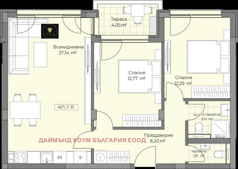 Til salg  2 soveværelser Plovdiv , Ostromila , 94 kvm | 78217451 - billede [2]