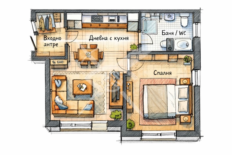 Продава 2-СТАЕН в град София, Сухата река - 69 кв.м / 220 000 € » 430 282.60 лв., ЕКС НВД ООД