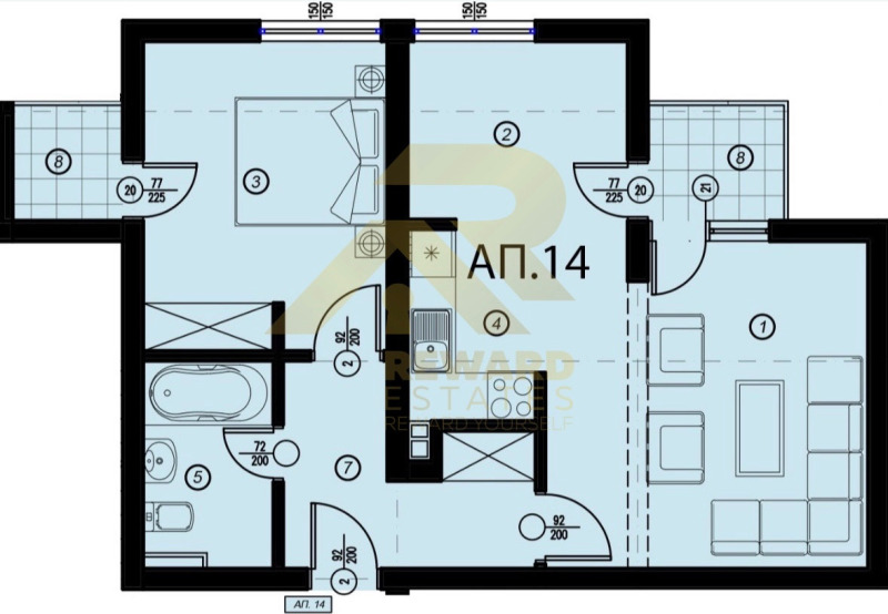 In vendita  1 camera da letto Sofia , Manastirski livadi , 79 mq | 20129206 - Immagine [7]