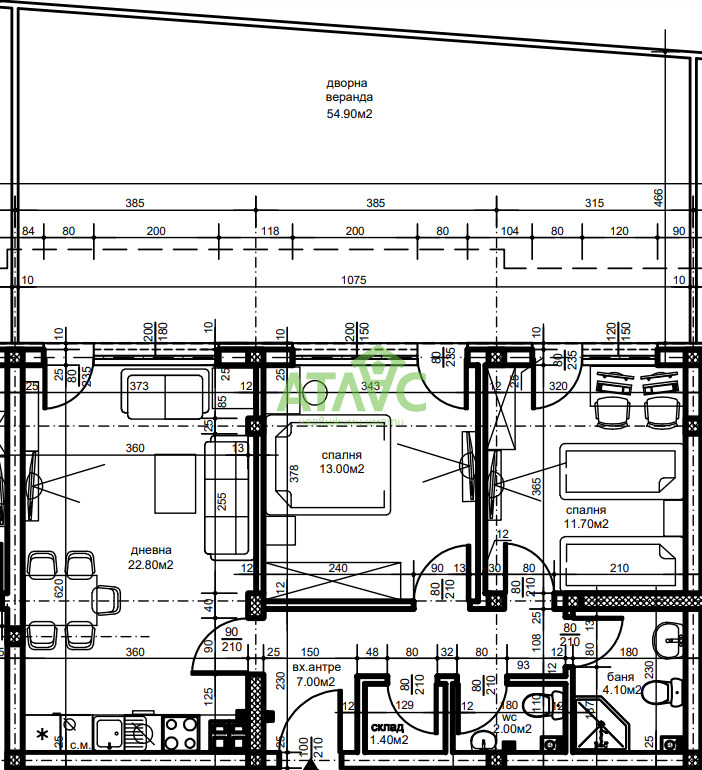 De vânzare  2 dormitoare Plovdiv , Iujen , 140 mp | 65557836 - imagine [9]