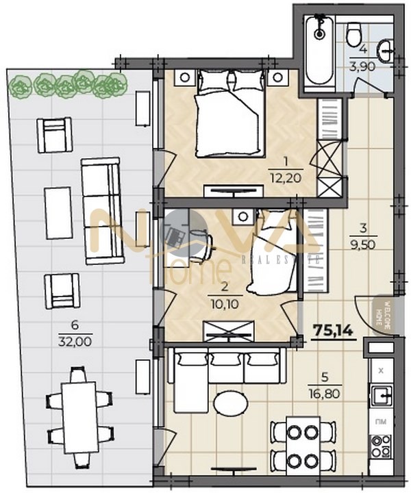 Продава 3-СТАЕН, гр. Варна, к.к. Чайка, снимка 2 - Aпартаменти - 47417673