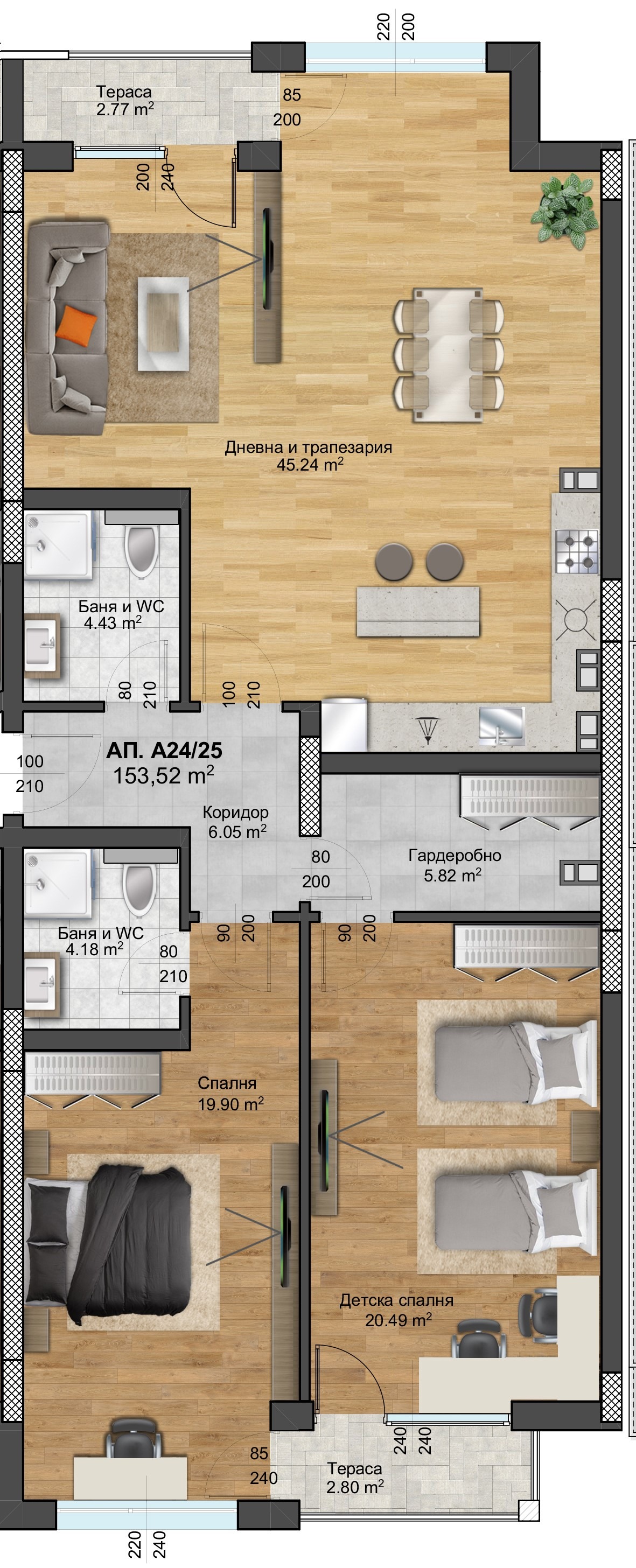 Продава 3-СТАЕН, гр. Пловдив, Христо Смирненски, снимка 2 - Апартаменти - 47722752