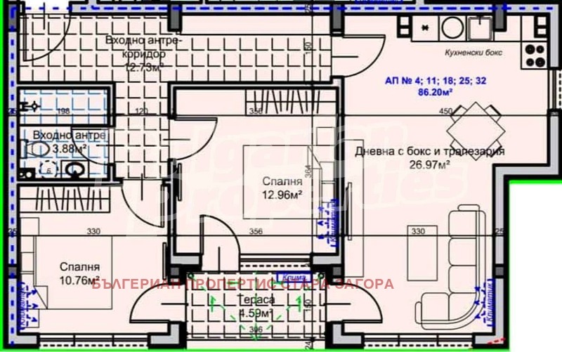 Продава  3-стаен, град Стара Загора, Железник - изток • 87 615 EUR • ID 24220522 — holmes.bg - [1] 