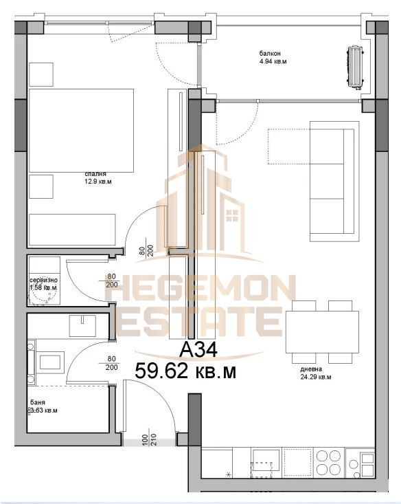 Продава 2-СТАЕН, гр. Варна, Аспарухово