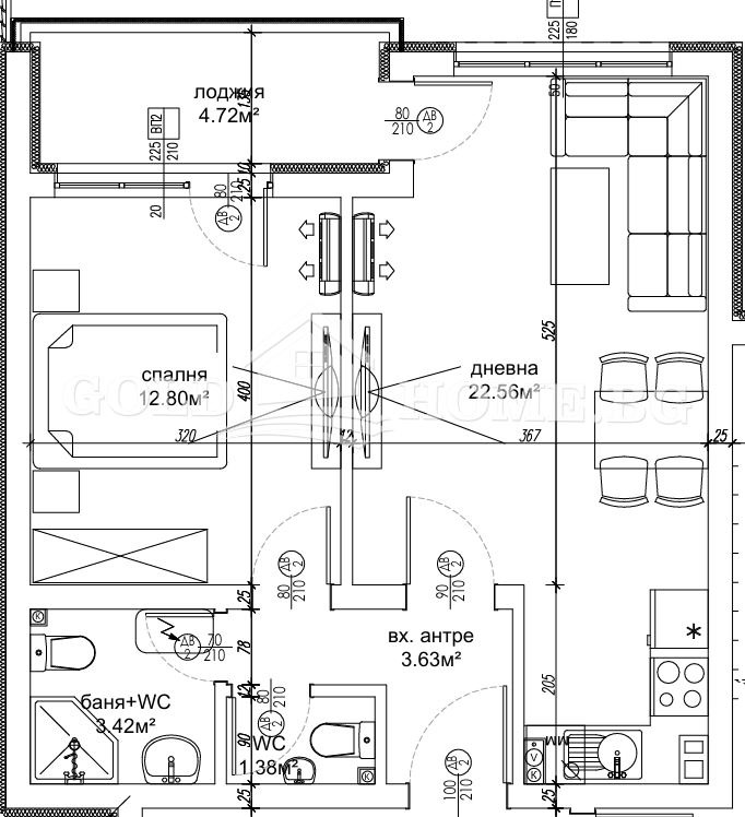 Продава 2-СТАЕН, гр. Пловдив, Остромила, снимка 2 - Апартаменти - 53536829