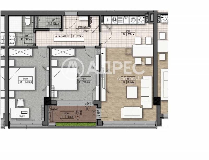 Eladó  2 hálószobás Sofia , Druzsba 2 , 109 négyzetméter | 34976070 - kép [4]
