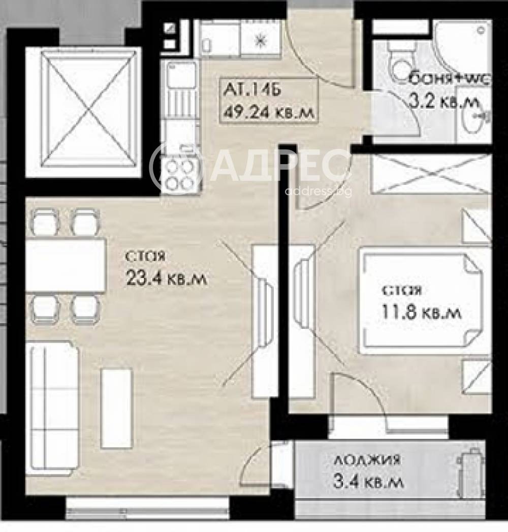 Продава 2-СТАЕН, гр. София, Дружба 2, снимка 3 - Апартаменти - 53910689