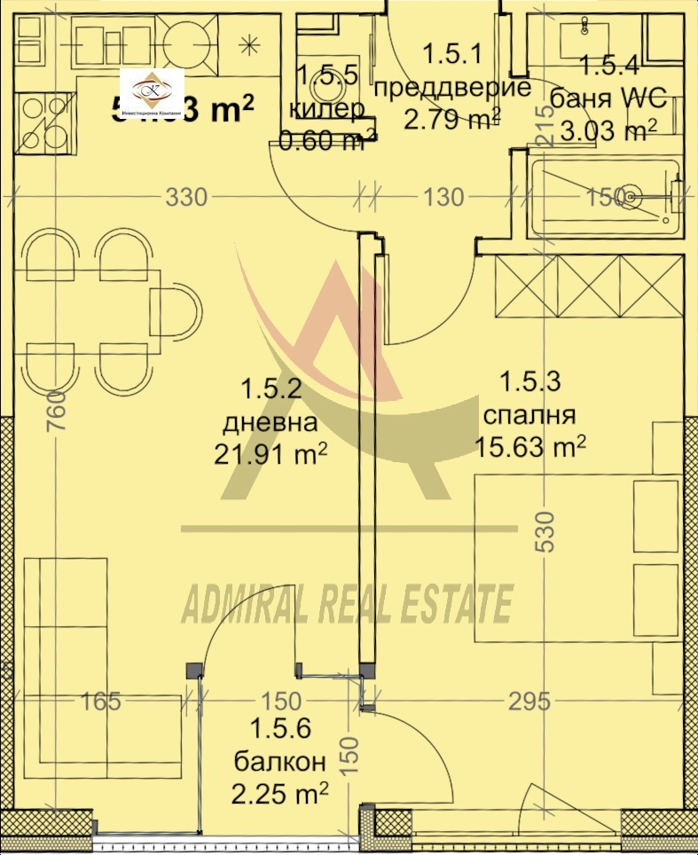 Na prodej  1 ložnice Varna , Mladost 2 , 65 m2 | 51812551 - obraz [2]