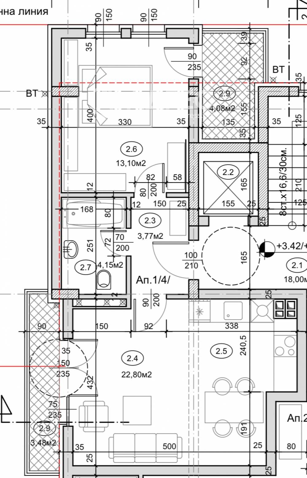 Продава 2-СТАЕН, гр. София, Малинова долина, снимка 2 - Апартаменти - 53495868