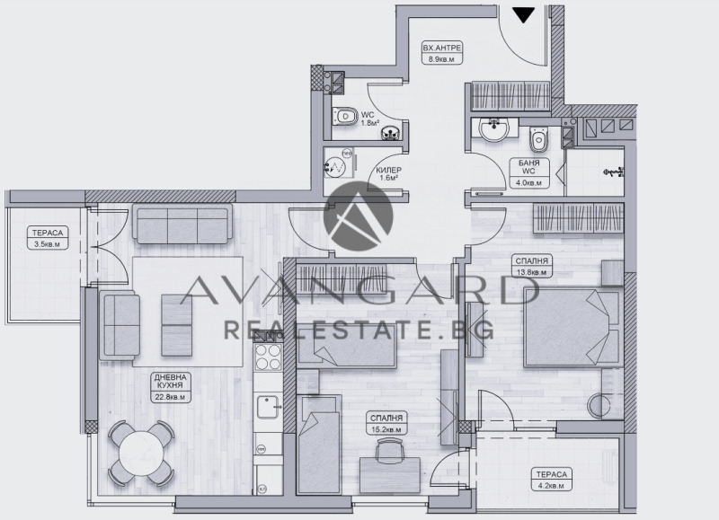 Продава 3-СТАЕН в град Пловдив, Кършияка - 104 кв.м / 171 599 € » 335 618.47 лв., АВАНГАРД РИЪЛ ЕСТЕЙТ