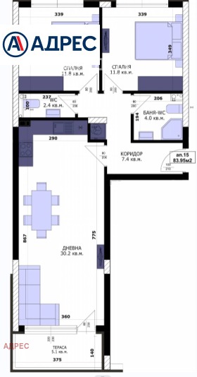 3-стаен град Варна, Кайсиева градина 4