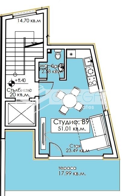 Myytävänä  Studio Burgasin alue , Sozopol , 59 neliömetriä | 62638060 - kuva [2]