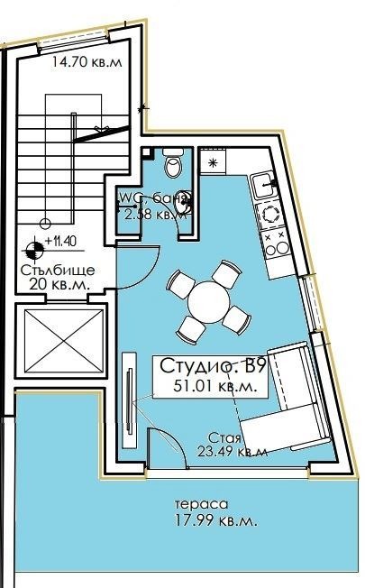 Продава 1-СТАЕН, гр. Созопол, област Бургас, снимка 6 - Апартаменти - 50960550