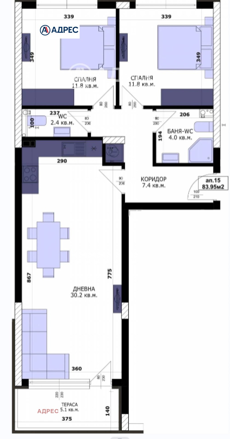 Продава  3-стаен град Варна , Кайсиева градина , 95 кв.м | 81303614 - изображение [4]