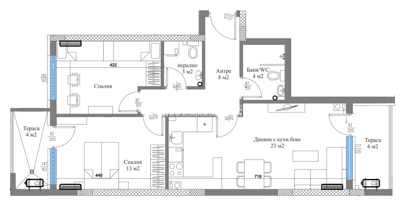 Zu verkaufen  2 Schlafzimmer Plowdiw , Trakija , 108 qm | 51566909 - Bild [4]