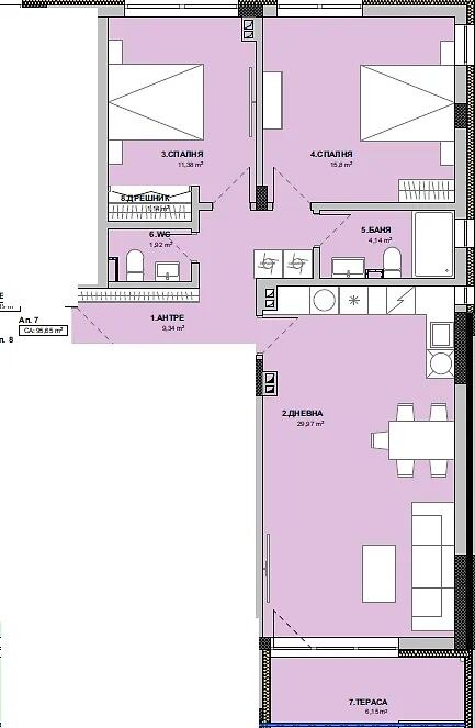 Продава 3-СТАЕН, гр. Варна, Виница, снимка 10 - Апартаменти - 52452506