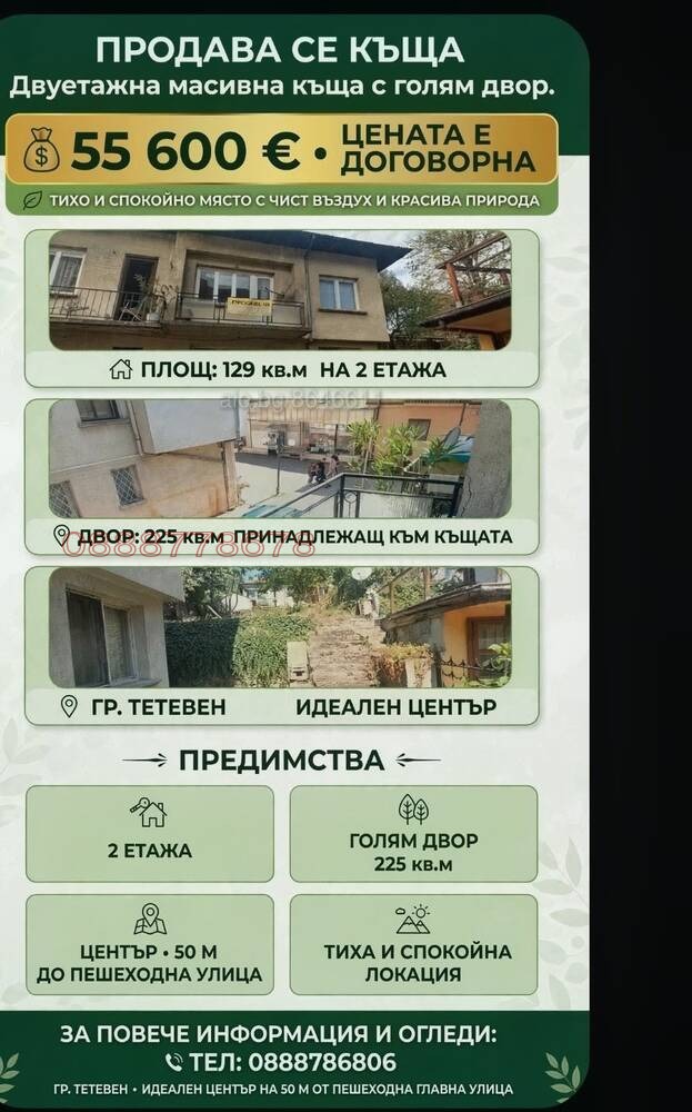 Продава КЪЩА, гр. Тетевен, област Ловеч