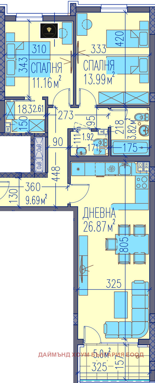 На продаж  2 спальні Пловдив , Тракия , 108 кв.м | 41712856 - зображення [2]