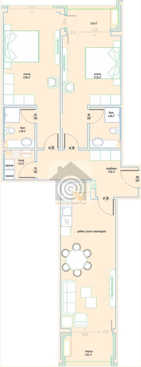 Продава 3-СТАЕН, гр. София, Малинова долина, снимка 2 - Апартаменти - 52373555