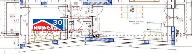 Продава  2-стаен, град Варна, Погреби •  124 320 € • ID 49927692 — holmes.bg - [1] 