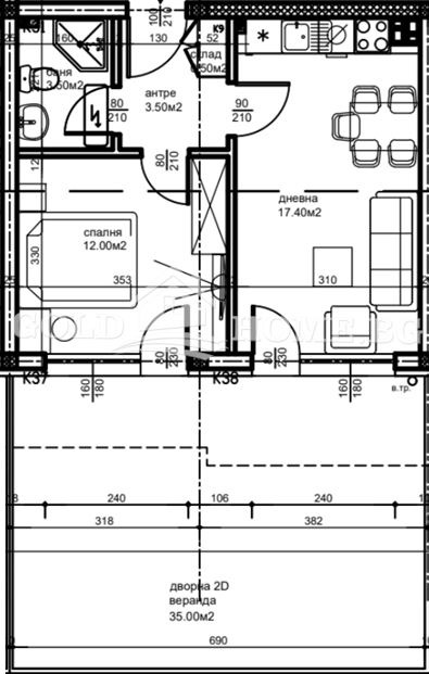 Продава 2-СТАЕН, гр. Пловдив, Беломорски, снимка 7 - Апартаменти - 55989459