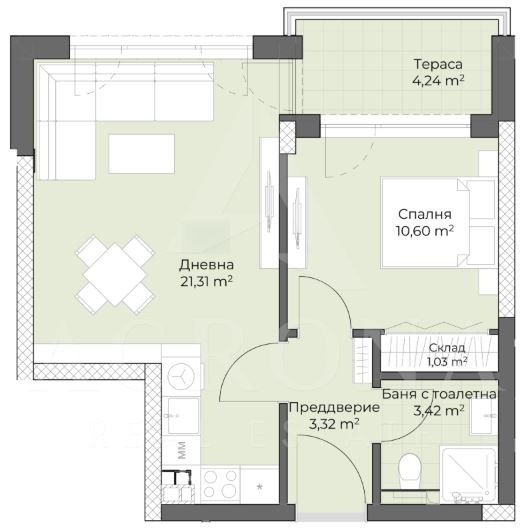 Продава 2-СТАЕН, гр. Пловдив, Беломорски, снимка 9 - Апартаменти - 55087563