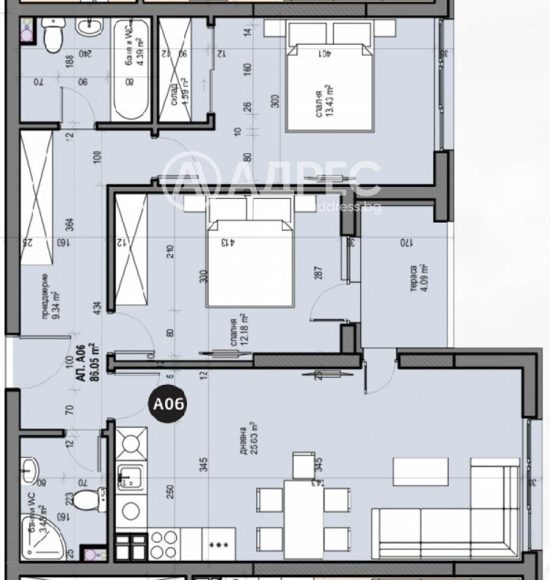 Till salu  2 sovrum Sofia , Ljulin 5 , 100 kvm | 38926072