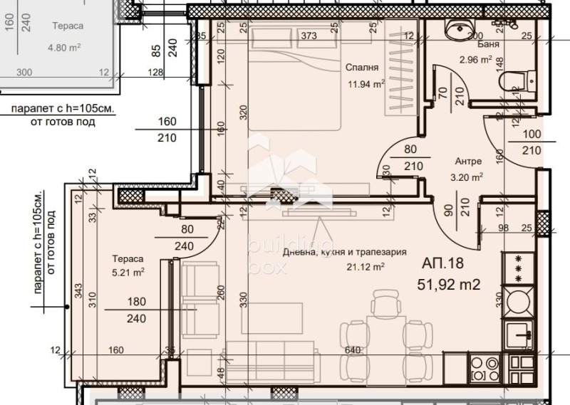 Продава 2-СТАЕН, гр. Пловдив, Кючук Париж, снимка 12 - Aпартаменти - 48416131